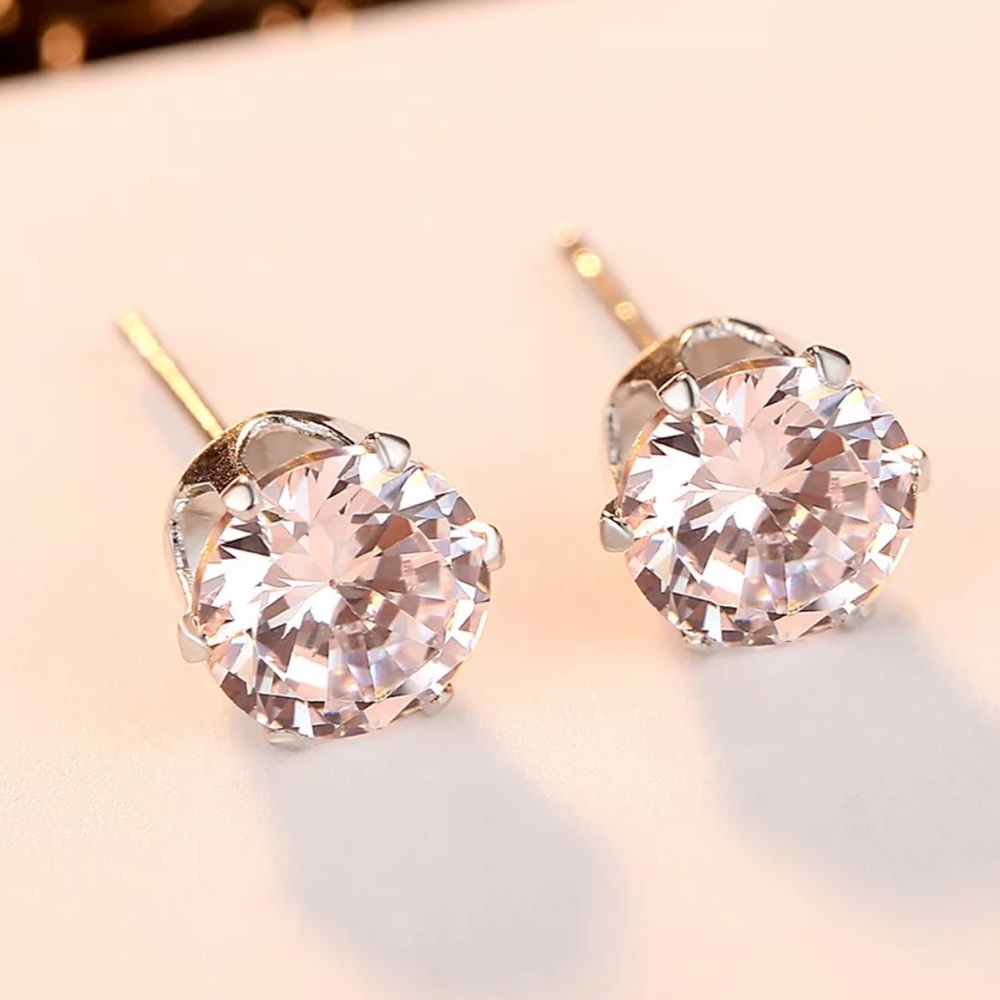 NEW 2CT 925 STERLING SILVER DIAMOND EARRINGS, WONDERFUL EARRINGS, WOW EARRINGS - Picture 4 of 5